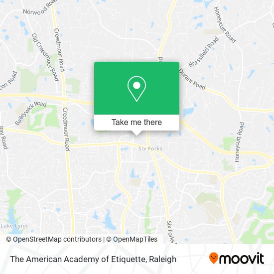 The American Academy of Etiquette map