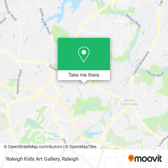 Raleigh Kids Art Gallery map
