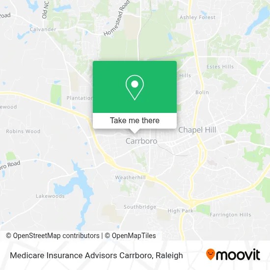 Medicare Insurance Advisors Carrboro map