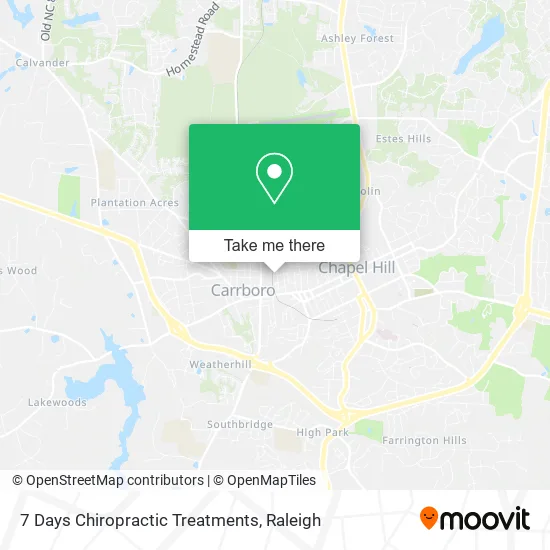 7 Days Chiropractic Treatments map