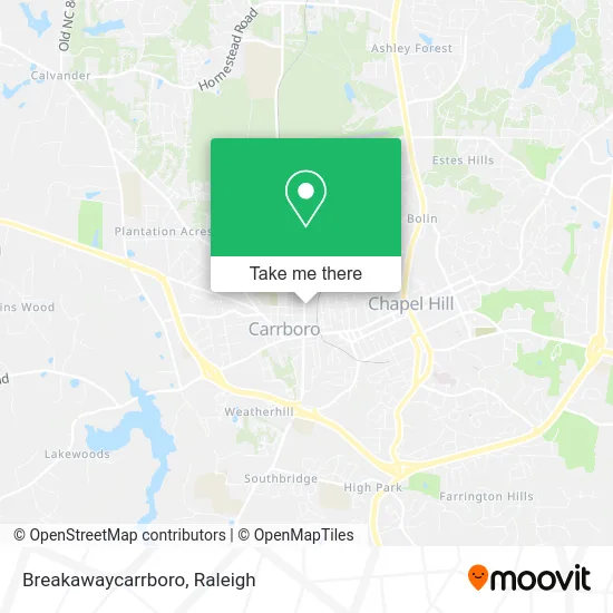 Breakawaycarrboro map