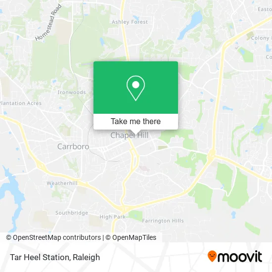 Tar Heel Station map