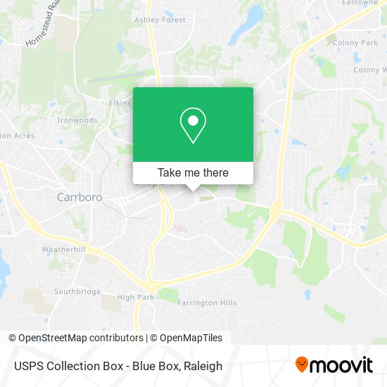 USPS Collection Box - Blue Box map