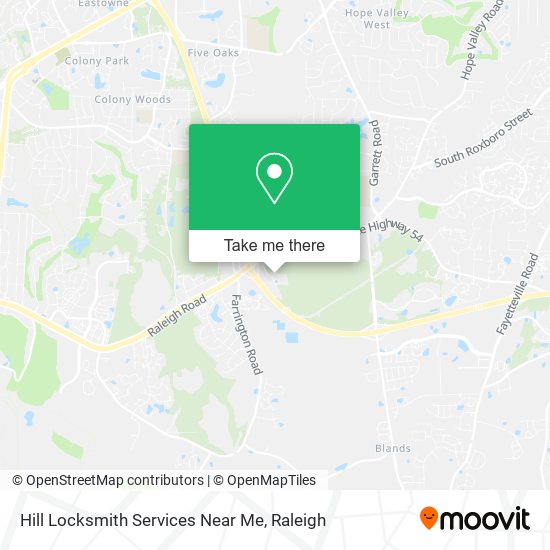 Hill Locksmith Services Near Me map