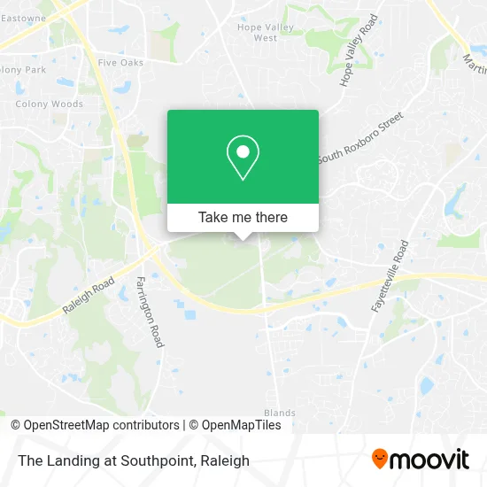 The Landing at Southpoint map