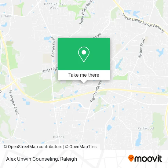 Alex Unwin Counseling map