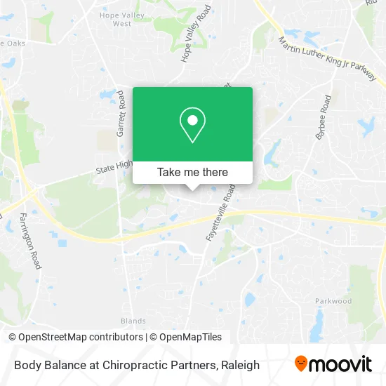 Body Balance at Chiropractic Partners map