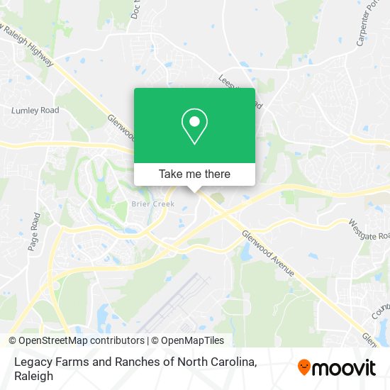 Legacy Farms and Ranches of North Carolina map