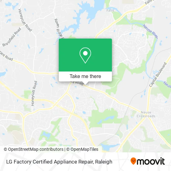 LG Factory Certified Appliance Repair map