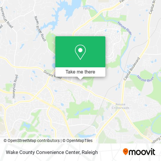 Wake County Convenience Center map