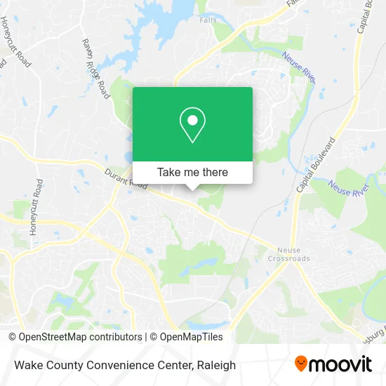 Wake County Convenience Center map