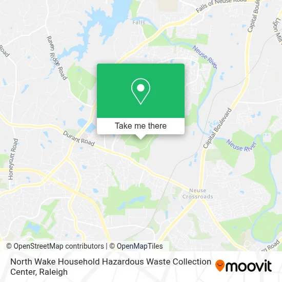 North Wake Household Hazardous Waste Collection Center map