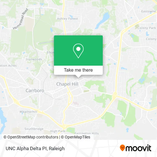 UNC Alpha Delta PI map