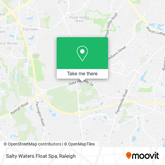 Salty Waters Float Spa map