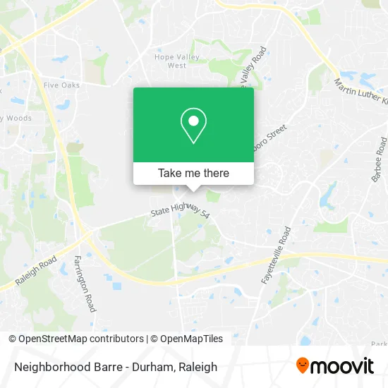 Neighborhood Barre - Durham map