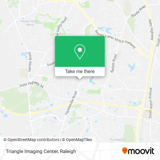 Triangle Imaging Center map
