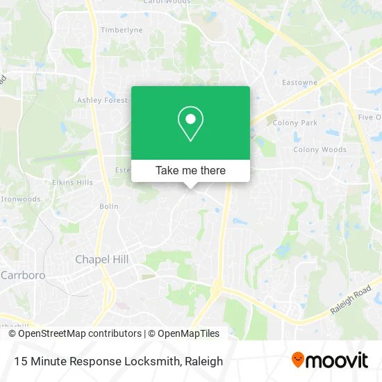 15 Minute Response Locksmith map