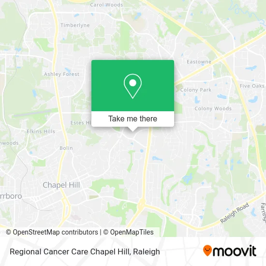 Regional Cancer Care Chapel Hill map