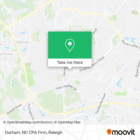 Durham, NC CPA Firm map