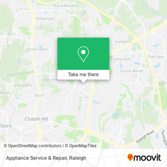 Appliance Service & Repair map