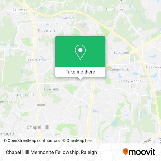 Chapel Hill Mennonite Fellowship map