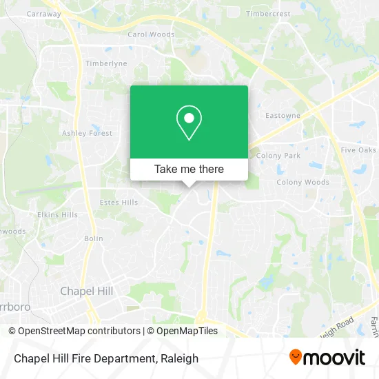 Chapel Hill Fire Department map