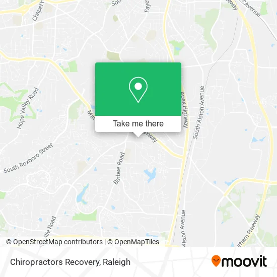 Mapa de Chiropractors Recovery