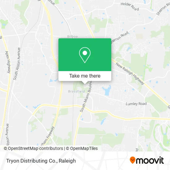 Tryon Distributing Co. map