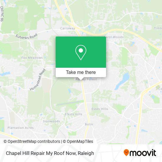 Mapa de Chapel Hill Repair My Roof Now