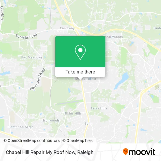 Chapel Hill Repair My Roof Now map