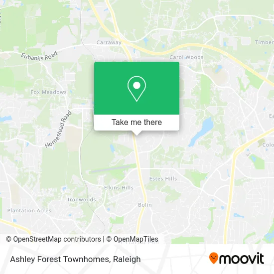 Ashley Forest Townhomes map