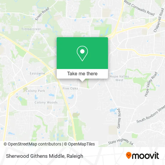 Sherwood Githens Middle map