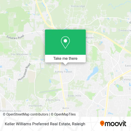 Keller Williams Preferred Real Estate map