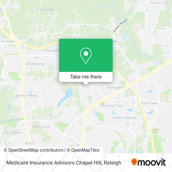 Medicare Insurance Advisors Chapel Hill map