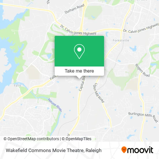 Wakefield Commons Movie Theatre map