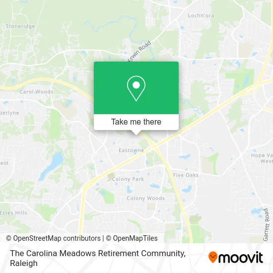 The Carolina Meadows Retirement Community map