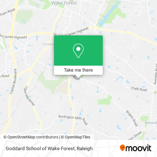 Goddard School of Wake Forest map