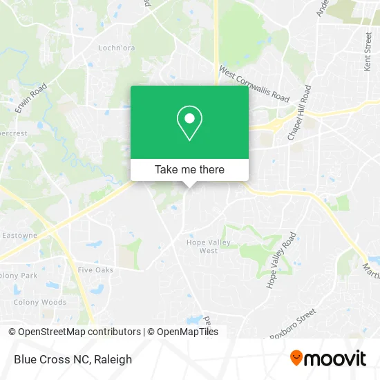 Blue Cross NC map