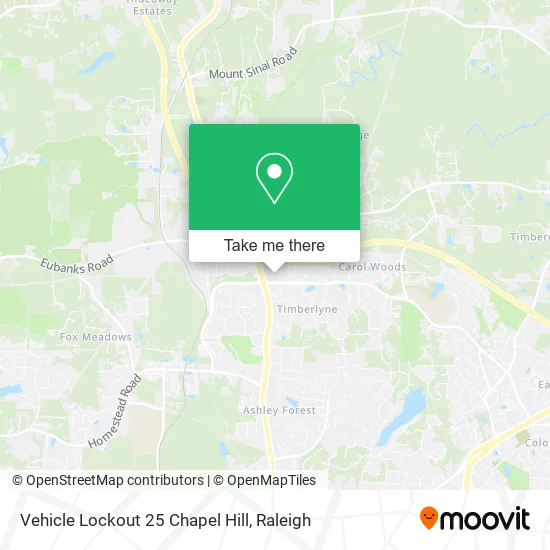 Vehicle Lockout 25 Chapel Hill map