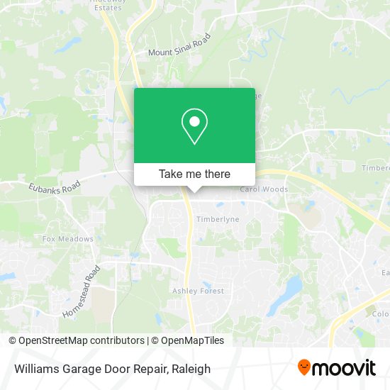 Mapa de Williams Garage Door Repair