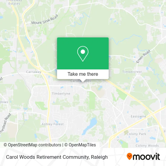 Carol Woods Retirement Community map