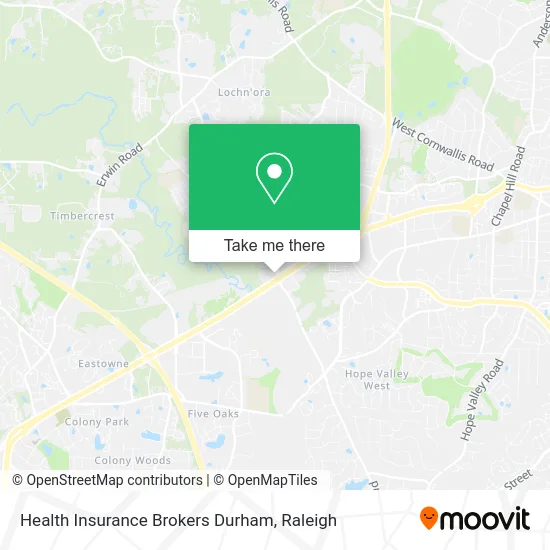 Health Insurance Brokers Durham map