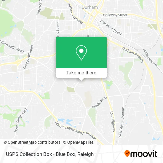 Mapa de USPS Collection Box - Blue Box