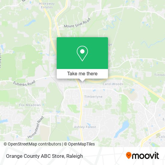 Orange County ABC Store map