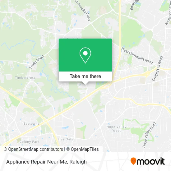 Appliance Repair Near Me map