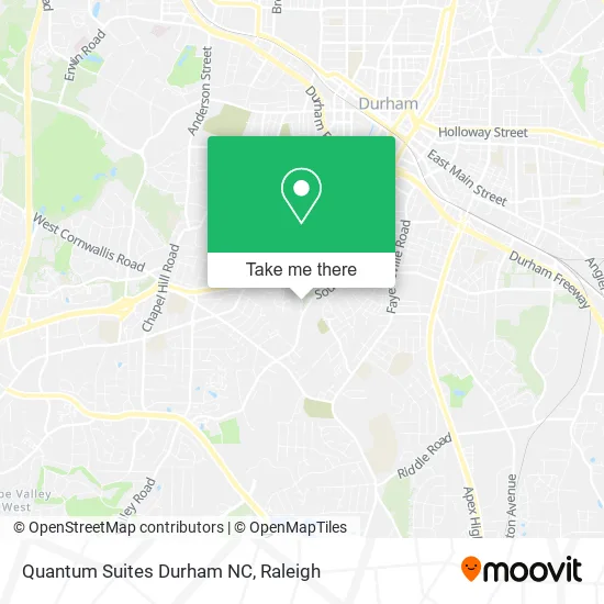 Quantum Suites Durham NC map