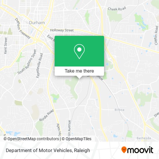 Mapa de Department of Motor Vehicles