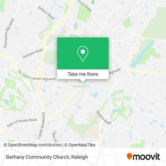 Bethany Community Church map