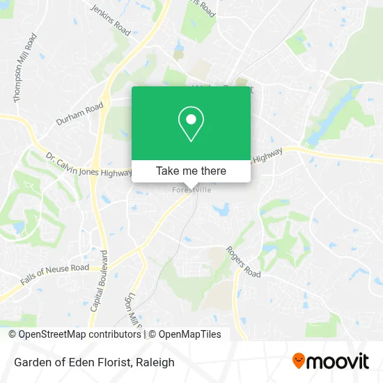 Garden of Eden Florist map