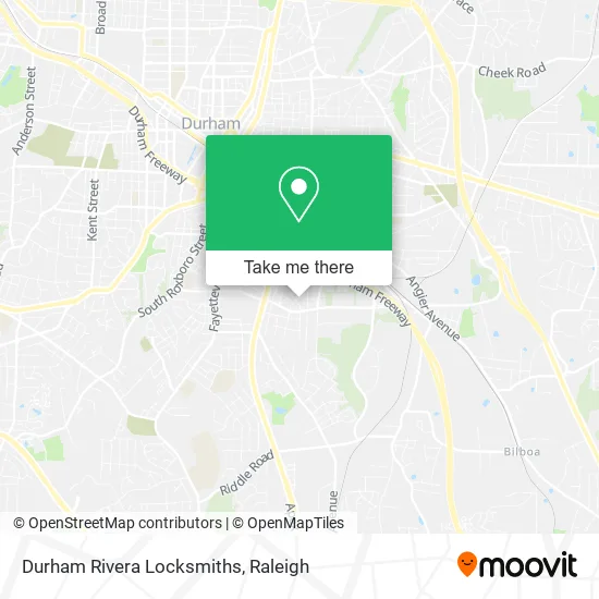 Durham Rivera Locksmiths map